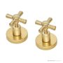 Brooklyn Copper Co Cross Wall Tap, Solid Brass BCCT-BRASS