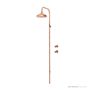 Brooklyn Copper Co Avalon Wall Mounted Outdoor Shower, Solid Copper or Brass BCWBS