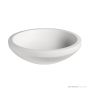 Dado Quartz Bologna 445mm Stone Above Counter Basin, Satin White SWMBAS06-S