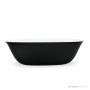 Domus Living Livia 1650mm Narrow Freestanding Bath, Matte Black DLBTLV1650-MB
