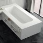 Domus Living Numisia Library 2100mm Freestanding Bath, Left Shelf, Matte White DLBTNULI2100L