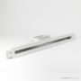 Expella Linear Slot Grille 600mm with Plenum Box, White Powdercoat Aluminium 1LSG600B