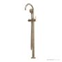 Faucet Strommen Pegasi Floor Mixer Curve with 90mm Round Handshower, Discovery Bronze 30682-76