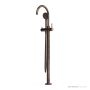 Faucet Strommen Pegasi Floor Mixer Curve with 90mm Round Handshower, Armada Bronze 30682-79