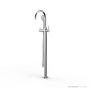Faucet Strommen Pegasi Floor Mixer Curve with 90mm Round Handshower 30682