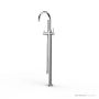 Faucet Strommen Pegasi Floor Mixer Curve with Micro Handshower 30684