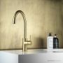 Faucet Strommen Pegasi M Sink Mixer Curve 220, Brushed Liberty Gold 30690-71