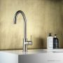 Faucet Strommen Pegasi M Sink Mixer Curve 220, Brushed New Nickel 30690-72