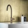 Faucet Strommen Pegasi M Sink Mixer Curve 220, Antique Brass Light 30690-84