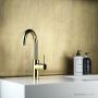 Faucet Strommen Pegasi M Sink Mixer Curve 160, Polished Liberty Gold 30691-51