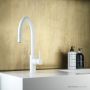 Faucet Strommen Pegasi M Sink Mixer Curve Pull Out, Matte White 30694-80