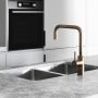 Faucet Strommen Pegasi M Sink Mixer Square Pull Out, Antique Brass Light 30695-84