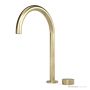 Faucet Strommen Zero Progresiv Smooth Sink Mixer Curve, Raw Brushed Brass 30903-91