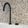 Faucet Strommen Zero Progresiv Knurl Hob Basin Mixer Tall Curve, Matte Black 30957-78