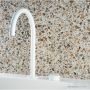 Faucet Strommen Zero Progresiv Knurl Hob Basin Mixer Tall Curve, Matte White 30957-80