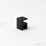 Faucet Strommen Shower Over-panel Fitting, Glass-to-glass Square, Matte Black 34412-78