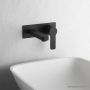 Faucet Strommen Zeos Back Plate Basin Mixer 150, Matte Black 35120-78