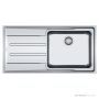 Franke Aton Flush & Top Mount Single Bowl Sink 1004mm, Left Drainer, Stainless ANX211LHD