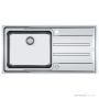 Franke Aton Flush & Top Mount Single Bowl Sink 1004mm, Right Drainer, Stainless ANX211RHD