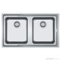 Franke Aton Flushmount Double Bowl Sink 864mm, Stainless ANX220