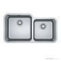Franke Bell Undermount 1 & 1/2 Double Bowl Sink 845mm, DT360, Stainless BCX120-42/35FPC