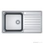 Franke Bell Topmount Single Bowl Sink 860mm, Right Drainer, Stainless BCX611RHD