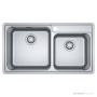 Franke Bell Topmount 1 & 1/2 Double Bowl Sink 860mm, Stainless BCX620-42/35B
