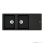 Franke Basis Topmount Double Bowl Sink 1160mm, WWK, Matt Black BFG621MB-B