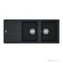 Franke Basis Topmount Double Bowl Sink 1160mm, 1th, Left Drainer, WWK, Onyx BFG621ONLHD-B