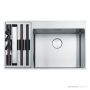 Franke Box Centre Flushmount Double Bowl Sink 860mm, SBL, HOF, Stainless BWX220-54/27 SBL