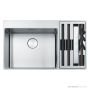 Franke Box Centre Flushmount Double Bowl Sink 860mm, SBR, HOF, Stainless BWX220-54/27 SBR