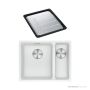 Franke Maris Granite Topmount 1 & 1/2 Double Bowl Sink 560mm, SBR, DT651, Polar White MRG 660/34-15SBRPW-FPC