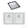 Franke Maris Undermount Double Bowl Sink 753mm, DT651, Polar White MRG120-35PW-FPC
