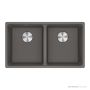 Franke Maris Undermount Double Bowl Sink 753mm, Stone Grey MRG120-35SG-B