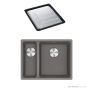 Franke Maris Undermount 1 & 1/2 Double Bowl Sink 553mm, SBL, DT651, Stone Grey MRG160SBLSG-FPC