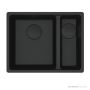 Franke Maris Undermount 1 & 1/2 Double Bowl Sink 553mm, SBR, Matt Black MRG160SBRMB-B