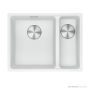 Franke Maris Undermount 1 & 1/2 Double Bowl Sink 553mm, SBR, Polar White MRG160SBRPW-B