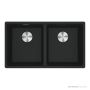 Franke Maris Flushmount Double Bowl Sink 753mm, Matt Black MRG220-35MB-B