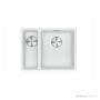 Franke Maris Flushmount 1 & 1/2 Double Bowl Sink 553mm, SBL, Polar White MRG260SBLPW-B