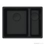 Franke Maris Flushmount 1 & 1/2 Double Bowl Sink 553mm, SBR, Matt Black MRG260SBRMB-B