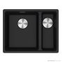 Franke Maris Flushmount 1 & 1/2 Double Bowl Sink 553mm, SBR, Onyx MRG260SBRON-B