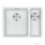 Franke Maris Flushmount 1 & 1/2 Double Bowl Sink 553mm, SBR, Polar White MRG260SBRPW-B