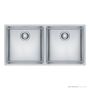 Franke Maris Top, Flush & Under Mount Double Bowl Sink 860mm, HOF, WWK, Stainless MRX220-40/40