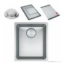 Franke Mythos Undermount Single Bowl Sink 380mm, PB835, RM081, DT288, Stainless MYX110-34FPC