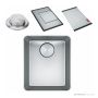 Franke Mythos Top & Flush Mount Single Bowl Sink 352mm, PB835, RM081, DT288, Stainless MYX210-34FPC