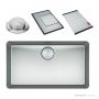 Franke Mythos Top & Flush Mount Single Bowl Sink 712mm, PB835, RM081, DT288, Stainless MYX210-70FPC