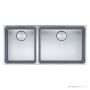 Franke Mythos Top, Flush & Under Mount Double Bowl Sink 895mm, SBL, Stainless MYX220-50/34BSBL