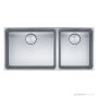 Franke Mythos Top, Flush & Under Mount Double Bowl Sink 895mm, SBR, Stainless MYX220-50/34BSBR