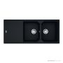 Franke Urban Topmount Double Bowl Sink 1160mm, 1th, Left Drainer, Matt Black UBG621MBLHD