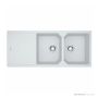 Franke Urban Topmount Double Bowl Sink 1160mm, 1th, Left Drainer, Polar White UBG621PWLHD